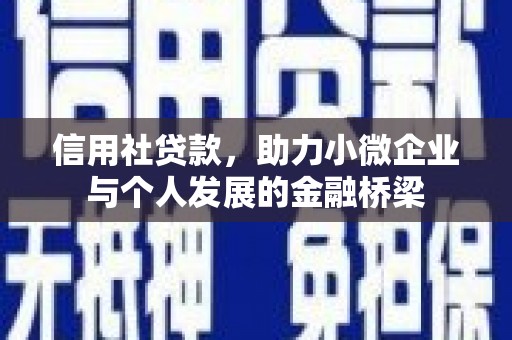 三明信用社贷款，助力小微企业与个人发展的金融桥梁