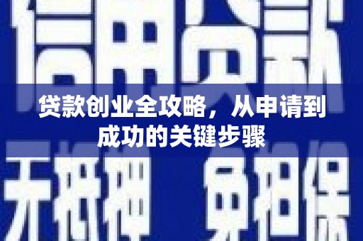 三明贷款创业全攻略，从申请到成功的关键步骤