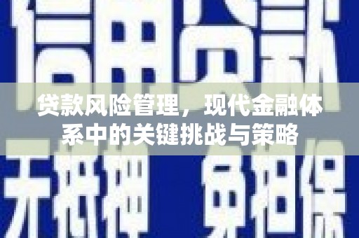 三明贷款风险管理，现代金融体系中的关键挑战与策略