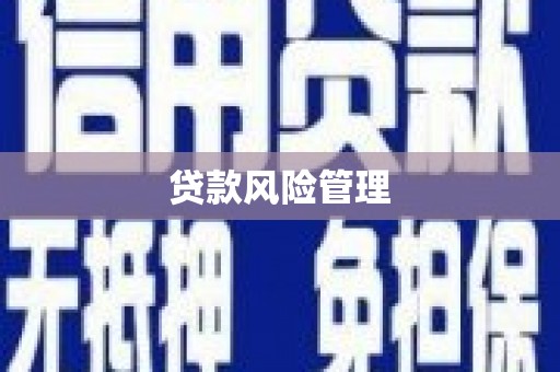 三明贷款风险管理
