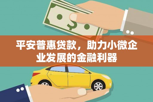三明平安普惠贷款，助力小微企业发展的金融利器