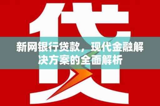 三明新网银行贷款，现代金融解决方案的全面解析
