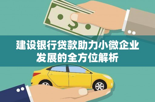 三明建设银行贷款助力小微企业发展的全方位解析