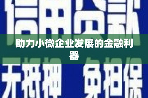 三明助力小微企业发展的金融利器