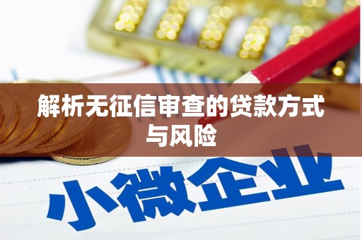 三明解析无征信审查的贷款方式与风险